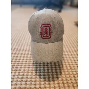 Men's Y2K Skater Element Gray Flexfit Hat with Red Logo, One Size